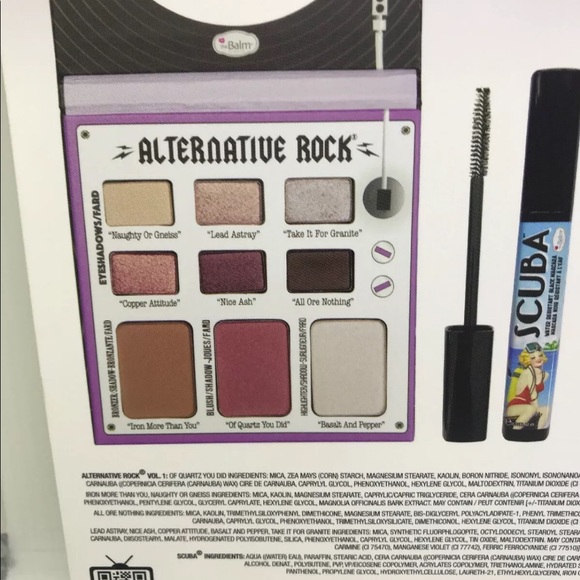 The Balm Cosmetics Alternative Rock Vol.1 Face Palette + Scuba Blk Mascara - Picture 4 of 5
